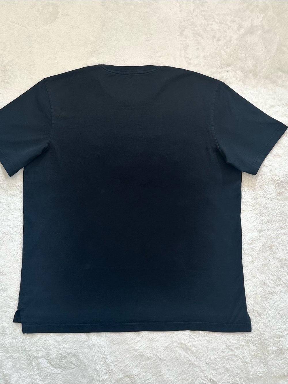 Lacoste Men’s Black Short Sleeve Tee with Green Logo Appliqué - Picture 3 of 6